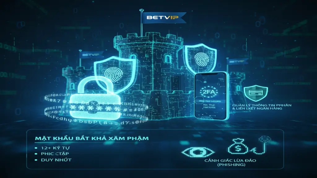 Bảo mật tài khoản cá cược Betvip